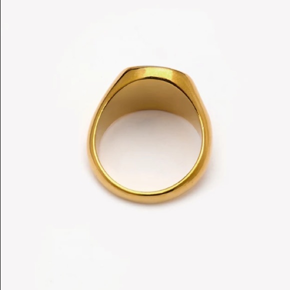 🖤18K gold plated black enamel ring - Picture 6 of 7